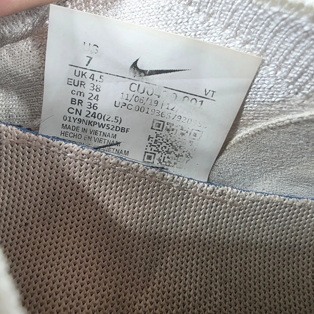 Nike React Infinity Run Flyknit 3 Women's Shoes Light Bone Pink‎ Blue Size 7